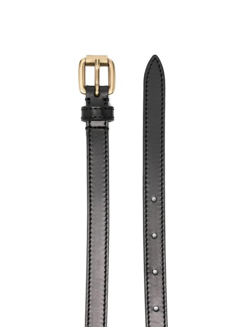 ISABEL MARANT gold-buckle leather belt - Black - zdjęcie produktu nr 2