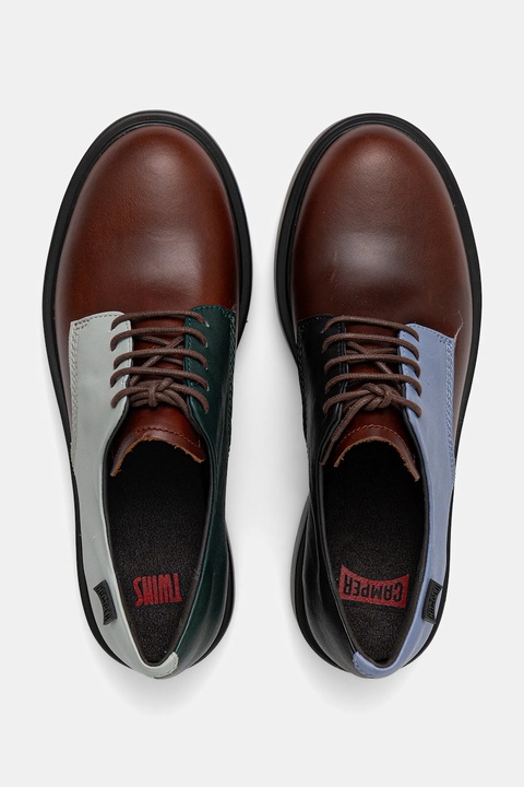 Camper półbuty skórzane TWS damskie kolor czarny na płaskim obcasie K201684-023 - zdjęcie produktu nr 2