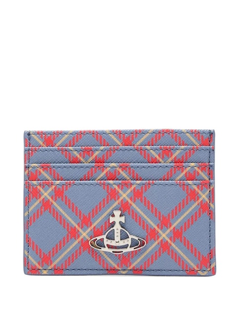 Vivienne Westwood tartan-print card holder - Blue - zdjęcie produktu nr 2