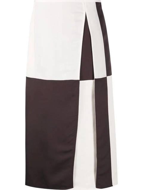 Jil Sander colour-block midi skirt - Neutrals - zdjęcie produktu nr 1