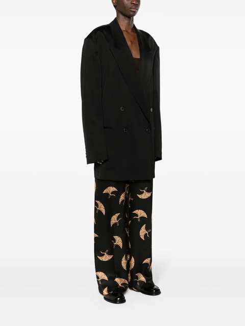 DRIES VAN NOTEN double-breasted satin blazer - Black - zdjęcie produktu nr 2