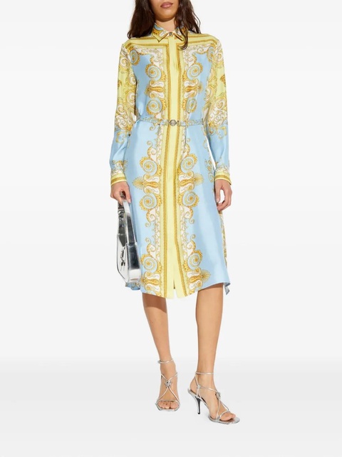 Versace Medusa-buckle printed midi dress - Blue - zdjęcie produktu nr 1