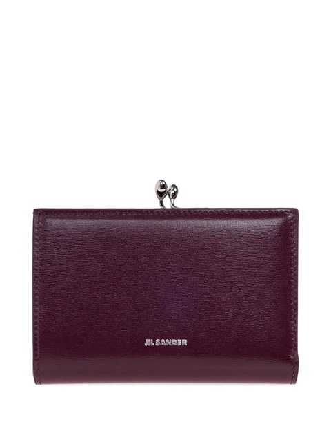 Jil Sander clasp-fastening leather wallet - Purple - zdjęcie produktu nr 2