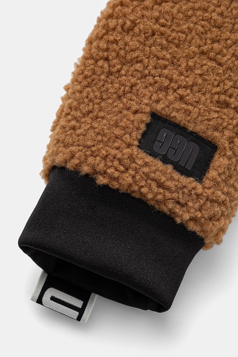 UGG rękawiczki damskie kolor brązowy 101099 - zdjęcie produktu nr 2