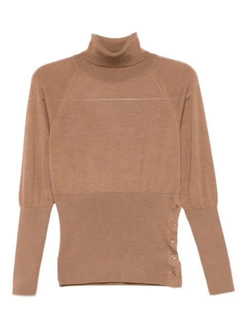 Simone Rocha fitted high-neck top - Brown - zdjęcie produktu nr 1