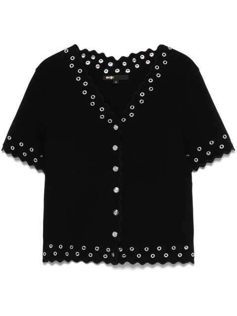 Maje eyelet-embellished shirt - Black - zdjęcie produktu nr 1