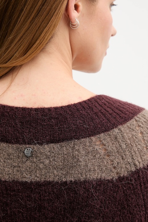 Mos Mosh sweter z dodatkiem wełny TACI damski kolor bordowy 173090 - zdjęcie produktu nr 2