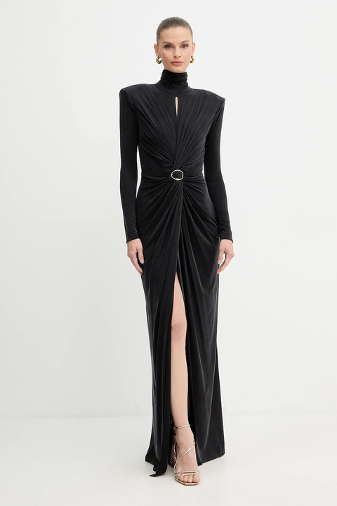 Elisabetta Franchi sukienka kolor czarny maxi prosta ABR0656E2 - zdjęcie produktu nr 1