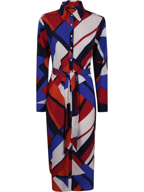 Lauren Ralph Lauren abstract-print shirtdress - Blue - zdjęcie produktu nr 1