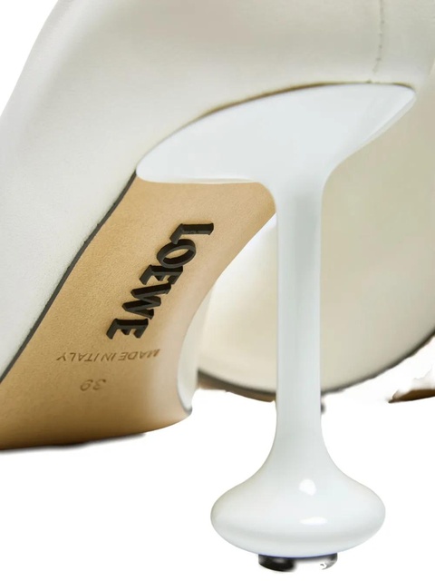LOEWE 90mm Toy leather pumps - White - zdjęcie produktu nr 2