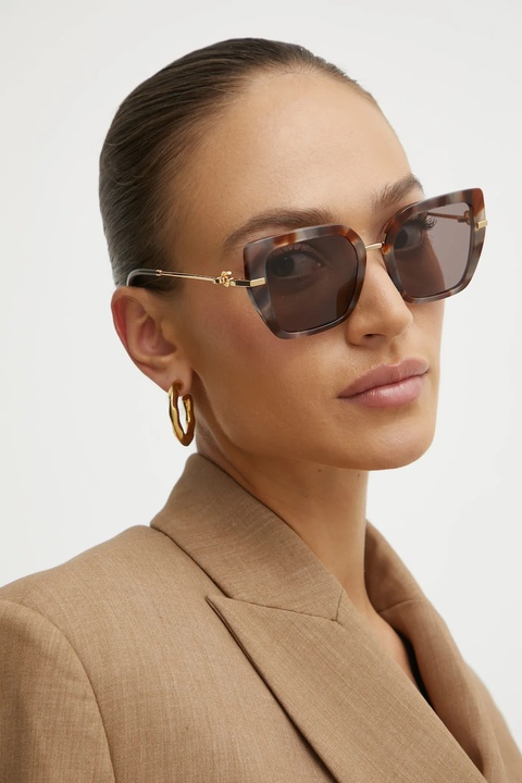 Dolce & Gabbana okulary przeciwsłoneczne damskie kolor brązowy 0DG4474 - zdjęcie produktu nr 1