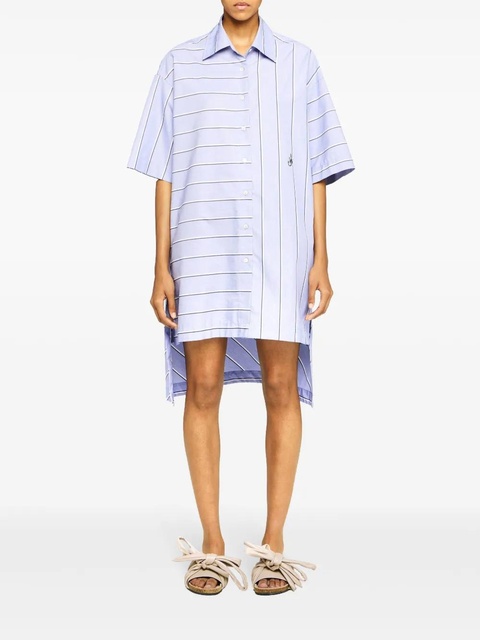 JW Anderson high-low hem shirt dress - Blue - zdjęcie produktu nr 2