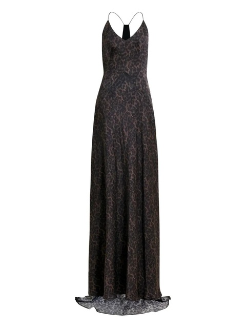 Essentiel Antwerp Idont leopard-print maxi dress - Black - zdjęcie produktu nr 1