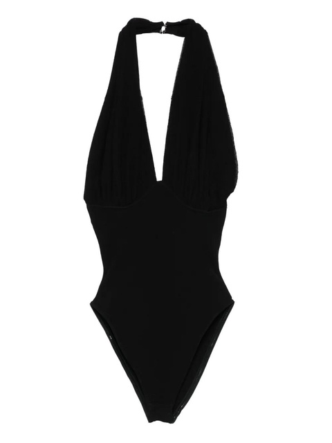 Paris Georgia draped halterneck bodysuit - Black - zdjęcie produktu nr 1