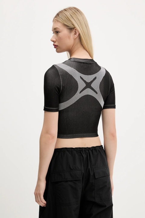 adidas Originals t-shirt Seamless Techfit Baby Tee damski kolor czarny JV7159 - zdjęcie produktu nr 2