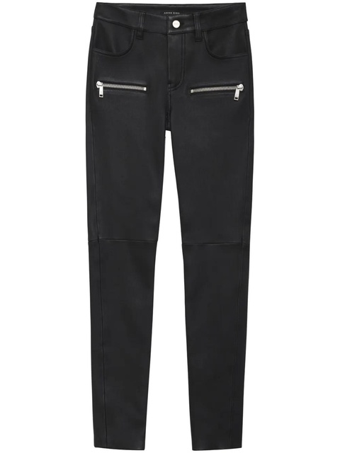 ANINE BING Remy leather skinny trousers - Black - zdjęcie produktu nr 1
