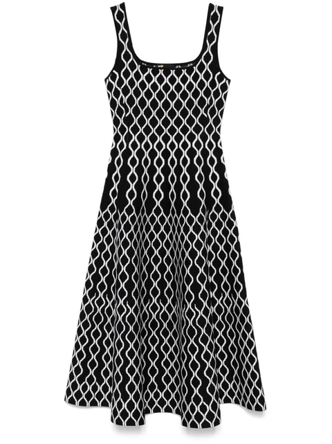 Maje geometric-print midi dress - Black - zdjęcie produktu nr 1