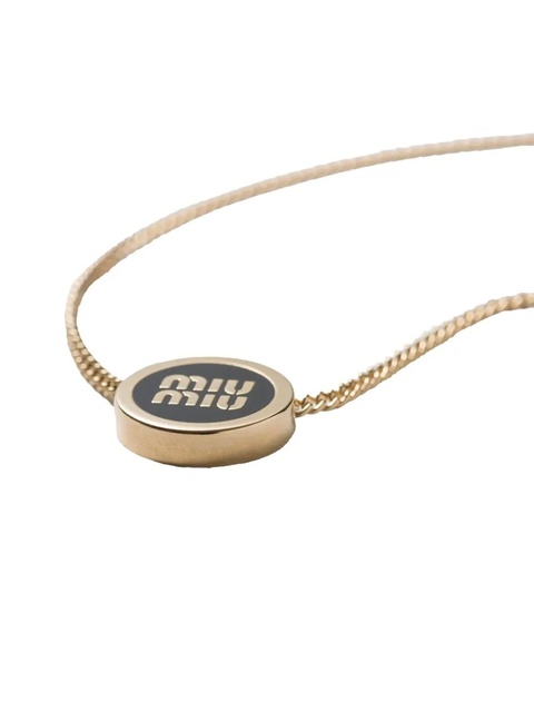 Miu Miu logo-pendant necklace - Gold - zdjęcie produktu nr 2
