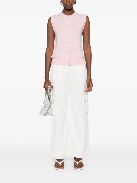 Maje sleeveless wool-cashmere cardigan - Pink - zdjęcie produktu nr 1