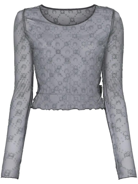 Marine Serre Moonogram mesh top - Grey - zdjęcie produktu nr 1
