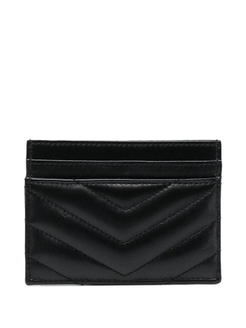 Saint Laurent chevron logo cardholder - Black - zdjęcie produktu nr 2