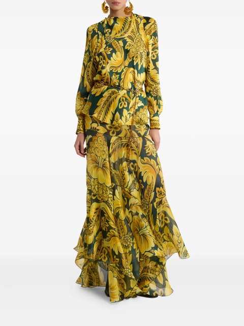 ETRO flower-bee motif blouse - Green - zdjęcie produktu nr 1