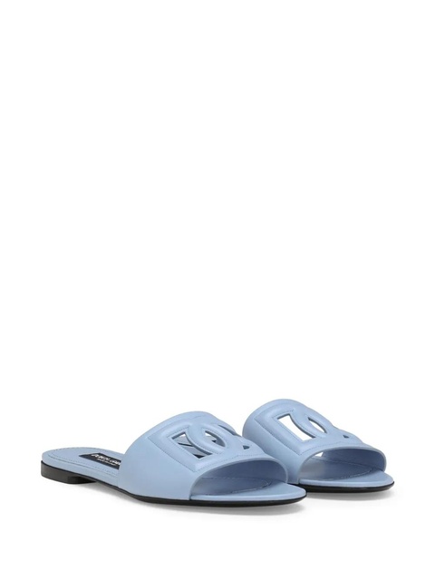 Dolce & Gabbana DG Logo leather sandals - Blue - zdjęcie produktu nr 2