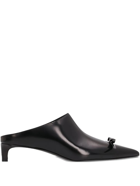 Jil Sander 25mm bow-detail leather mules - Black - zdjęcie produktu nr 1