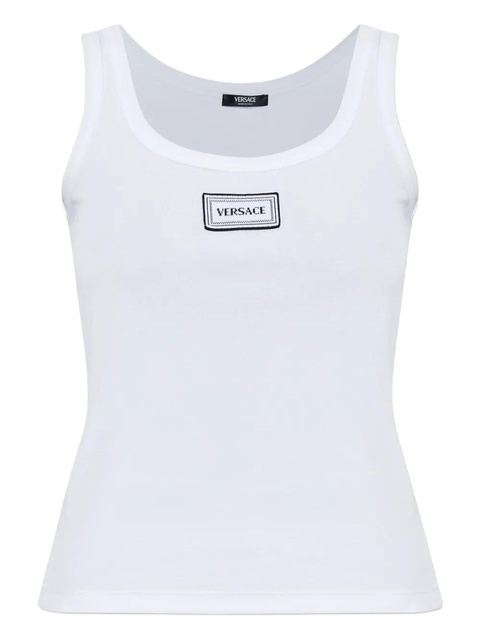 Versace logo-embroidered top - White - zdjęcie produktu nr 1