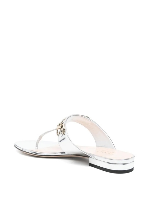 Gucci Horsebit flap sandals - Silver - zdjęcie produktu nr 2