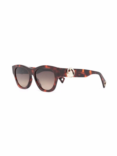 Lanvin tortoiseshell-effect logo-plaque sunglasses - Brown - zdjęcie produktu nr 2