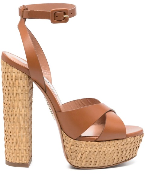 Aquazzura 150mm leather sandals - Brown - zdjęcie produktu nr 1