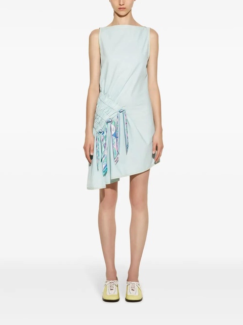 PUCCI Vivara-print ruched minidress - Blue - zdjęcie produktu nr 2