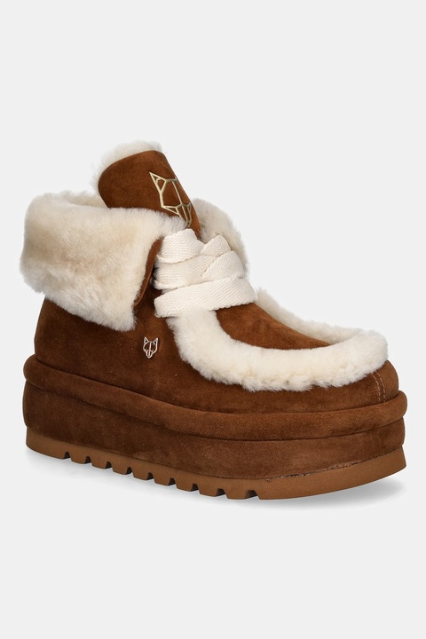 Naked Wolfe śniegowce zamszowe Bambi kolor brązowy Bambi Suede Shearling Tan - zdjęcie produktu nr 2