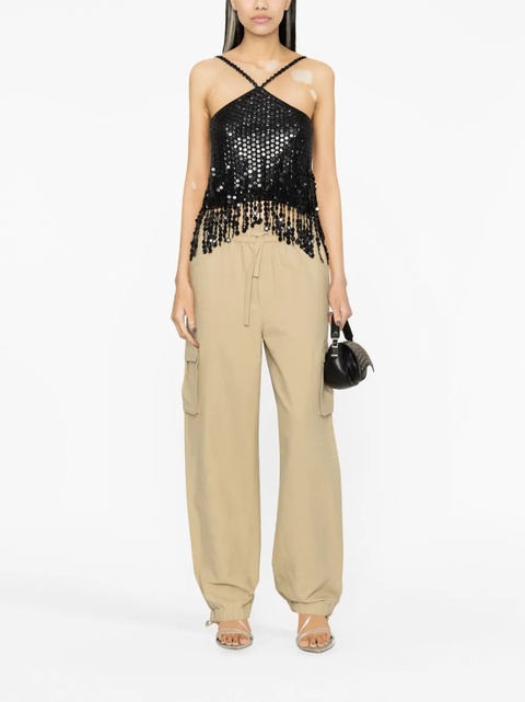 The Attico layered sequin-embellished top - Black - zdjęcie produktu nr 1