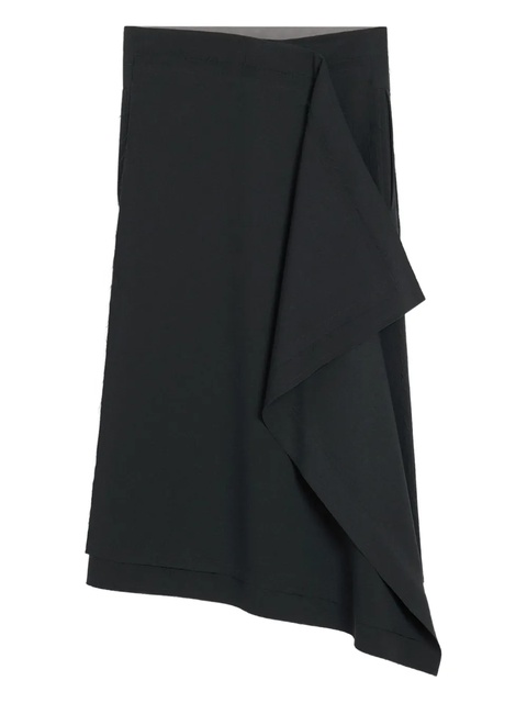 AMI Paris wrap asymmetrical wool skirt - Black - zdjęcie produktu nr 1