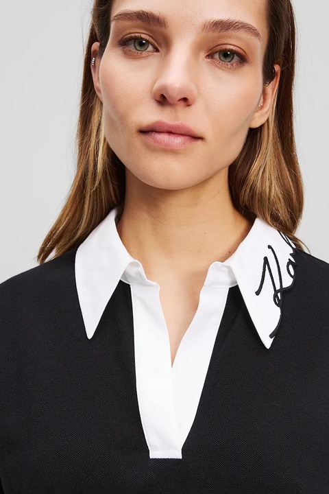 Karl Lagerfeld t-shirt bawełniany damski kolor czarny A3W17113 - zdjęcie produktu nr 2