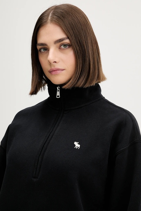 Abercrombie & Fitch bluza damska kolor czarny gładka KI152-5418-900 - zdjęcie produktu nr 2