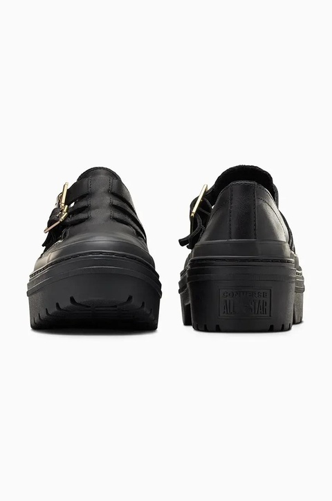 Converse półbuty skórzane Chuck Taylor All Star Lugged Heel MJ damskie kolor czarny na platformie A10616C - zdjęcie produktu nr 2