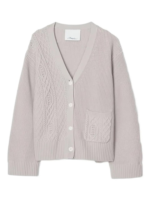 3.1 Phillip Lim cable-knit pocket cardigan - Neutrals - zdjęcie produktu nr 1