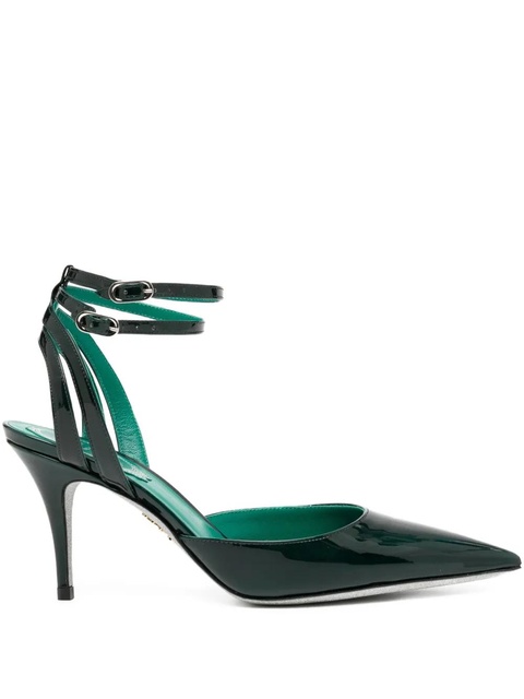 René Caovilla 80mm leather pumps - Green - zdjęcie produktu nr 1