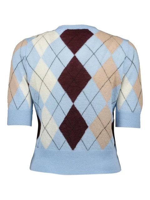 KHAITE Anders argyle sweater - Blue - zdjęcie produktu nr 1
