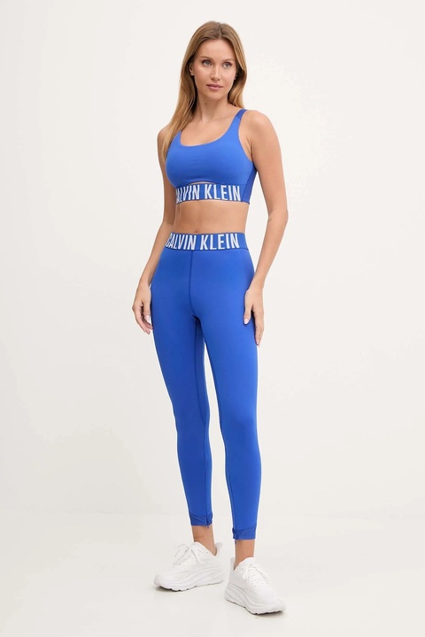 Calvin Klein Performance legginsy treningowe kolor niebieski z nadrukiem LVGWS5L616 - zdjęcie produktu nr 2