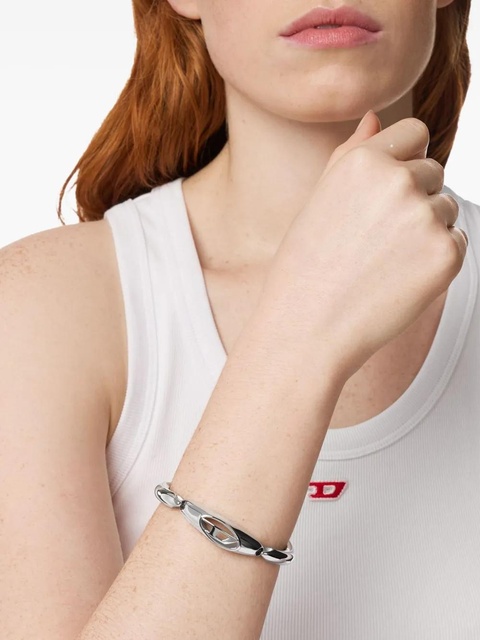 Diesel cutout oval logo bracelet - Silver - zdjęcie produktu nr 1