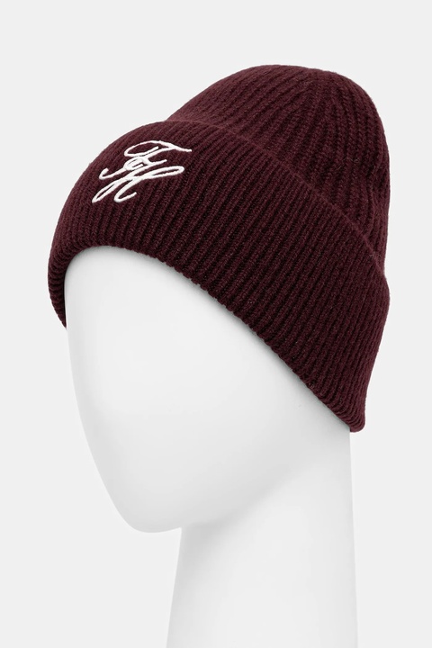 Tommy Hilfiger czapka wełniana kolor bordowy AW0AW18515 - zdjęcie produktu nr 2