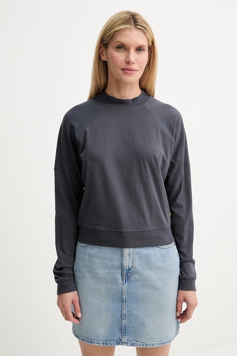G-Star longsleeve bawełniany kolor szary D26611-D601 - zdjęcie produktu nr 1