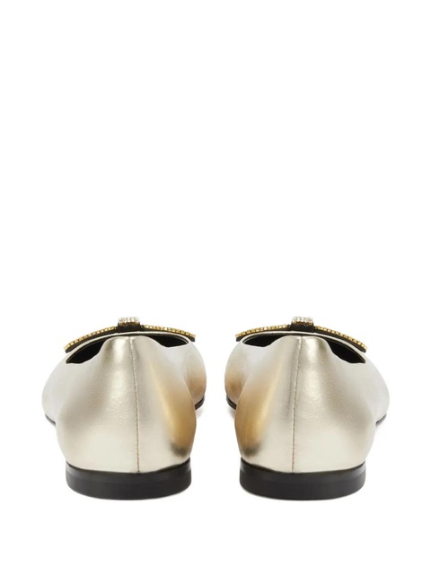 Giuseppe Zanotti Zari' embellished ballet - Gold - zdjęcie produktu nr 1