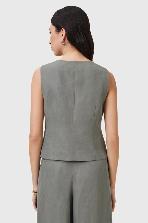 AllSaints kamizelka AVERIE kolor szary jednorzędowa W044QC - zdjęcie produktu nr 2