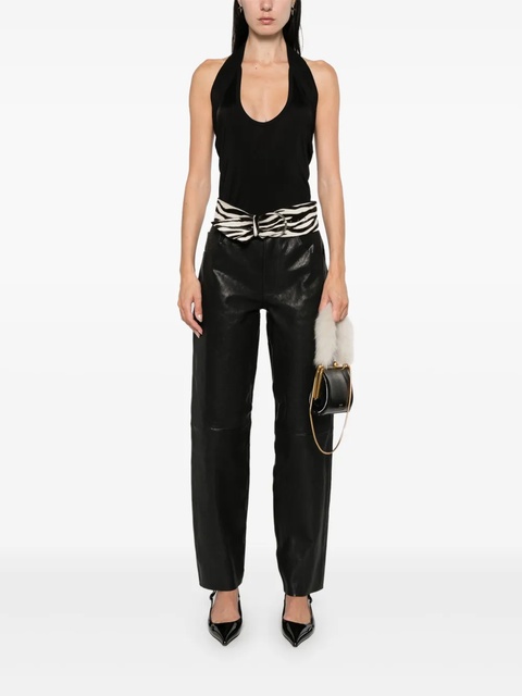 Blumarine leather trousers - Black - zdjęcie produktu nr 2