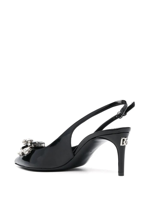 Dolce & Gabbana crystal-embellished slingback pumps - Black - zdjęcie produktu nr 1